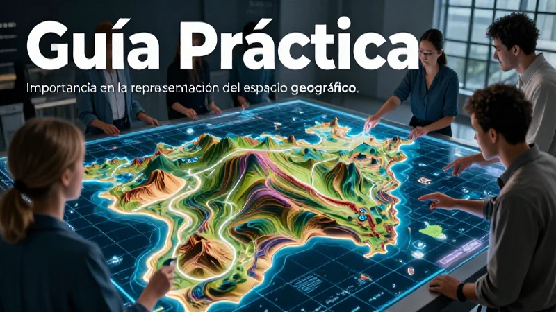 Representación de espacio geográfico con estética moderna