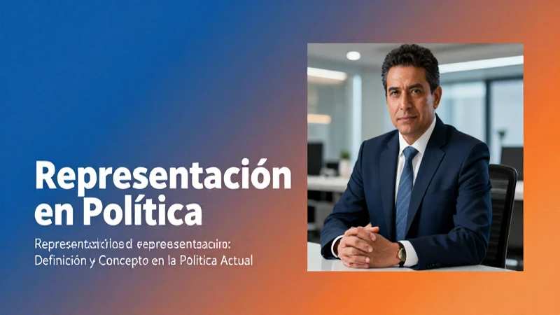 Representación: Definición y Concepto en la Política Actual 3 Representación política en diseño educativo moderno