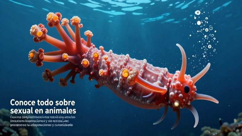 Creatura marina se reproduce por gemación con estética educativa