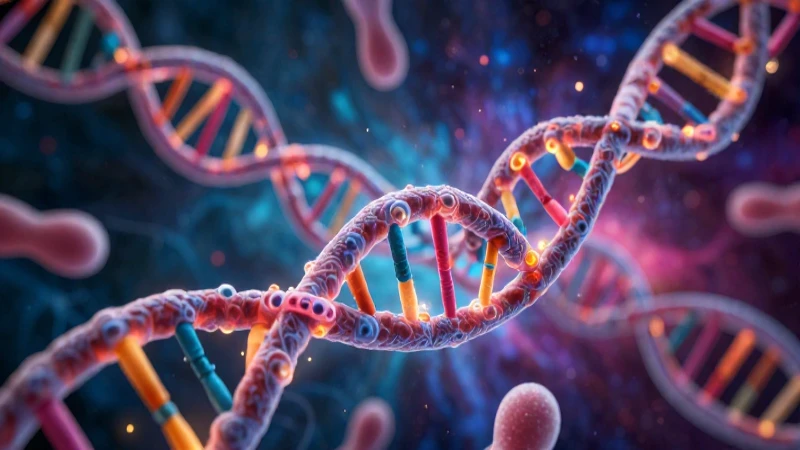 ADN dinámico y gametos se unen en un cosmos vibrante
