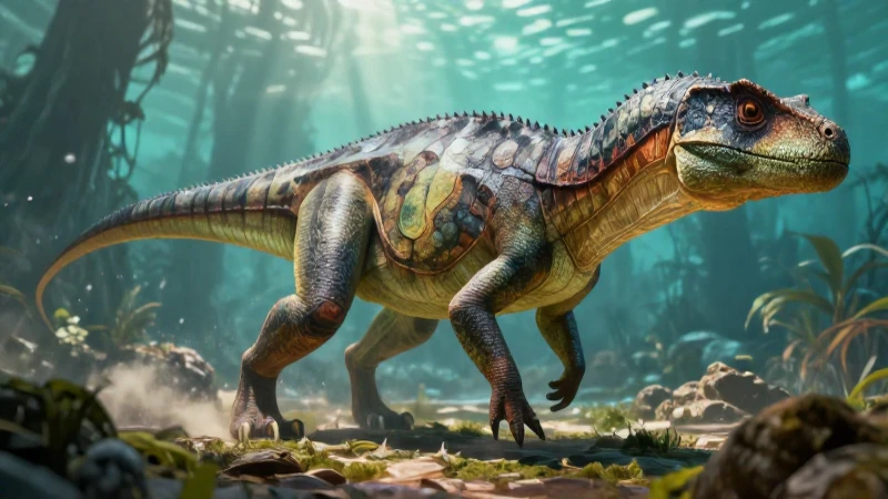 Reptil: Definición, Clasificación y Evolución en Detalle 4 Reptil moderno emerge de fósil antiguo en arte digital