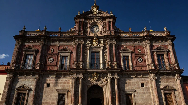 Fachada grandiosa mexicana del siglo XIX