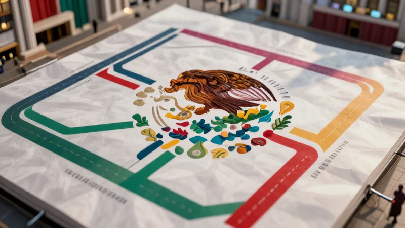 Ilustración moderna de asamblea mexicana