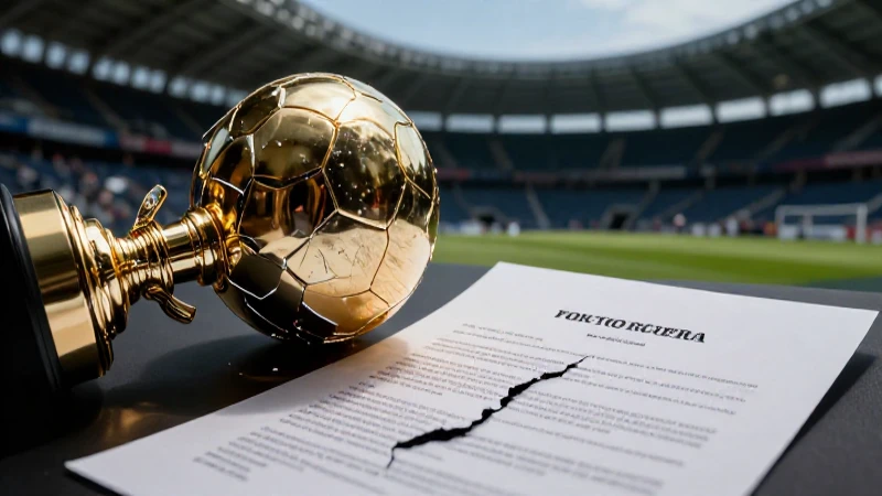 Contraste dramático: trofeo roto y contrato rasgado