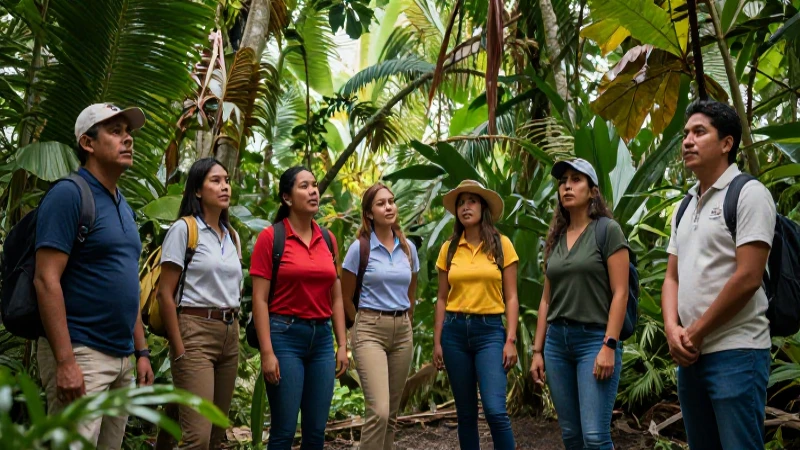 Educadores mexicanos recorren reserva tropical vibrante