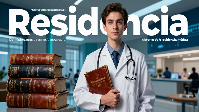 Residente atractivo con libros y éxito académico