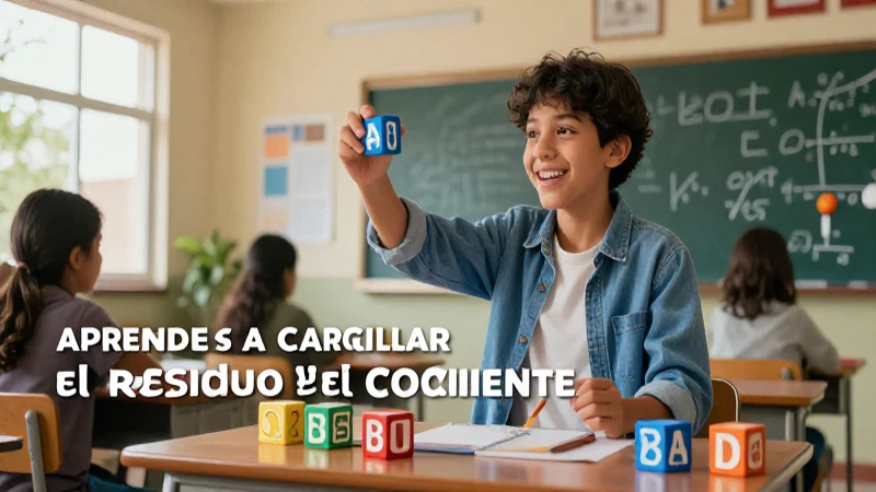 Ilustración vibrante de división escolar