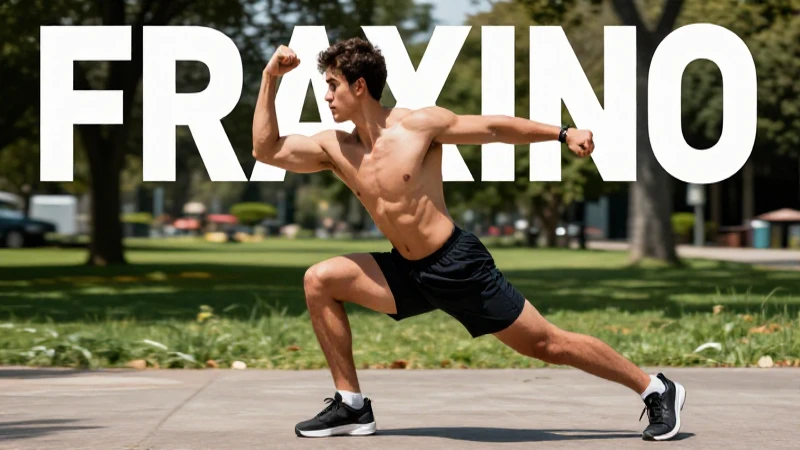 Joven activo y fuerte en parque, estilo moderno