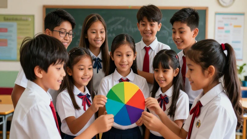 Estudiantes mexicanos con modelo de fracciones vibrante