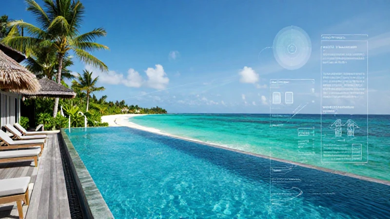 Resort: Definición, Clasificación y Ejemplos Esenciales 3 Lujoso resort tropical con piscina y vistas al mar