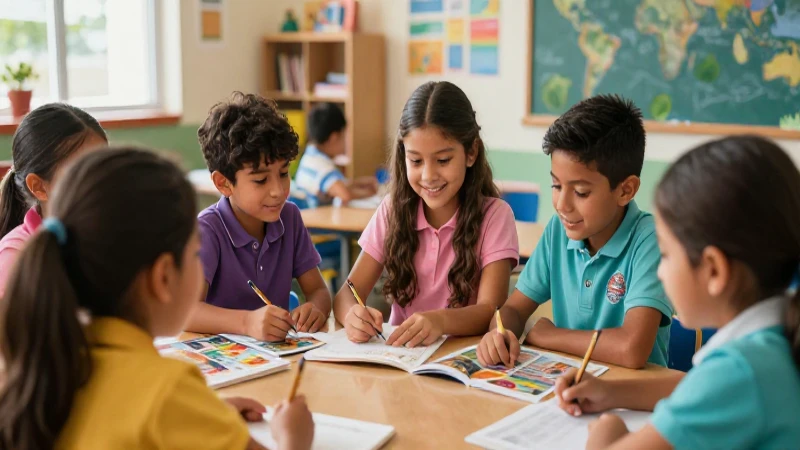 Aprende a respetar las reglas y mejora tu convivencia 5 Niños colaborando y sonriendo en clase moderna