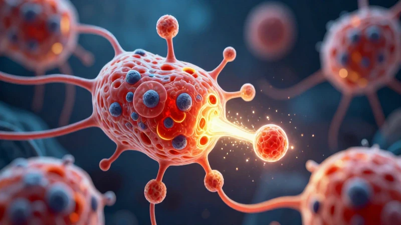 Ilustración estilizada de metabolismo microscópico