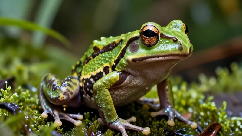 Anfibios: Fascinante respiración y sorprendente adaptación 4 Macro hiperrealista de rana tropical mexicana