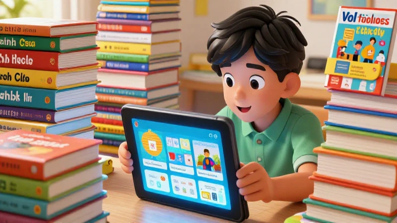 Joven entusiasta aprende inglés con recursos digitales
