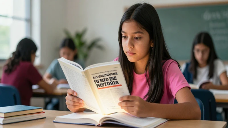 Estudiante mexicana brillante aprende con recursos modernos