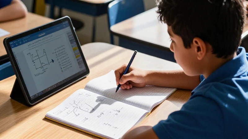 Resta de decimales con enteros: Guía y ejemplos prácticos 4 Estudiante enfocado en un aula mexicana moderna