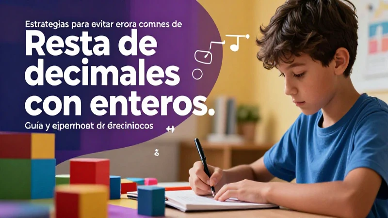 Resta de decimales con enteros: Guía y ejemplos prácticos 6 Estrategias para restar decimales sin fallar