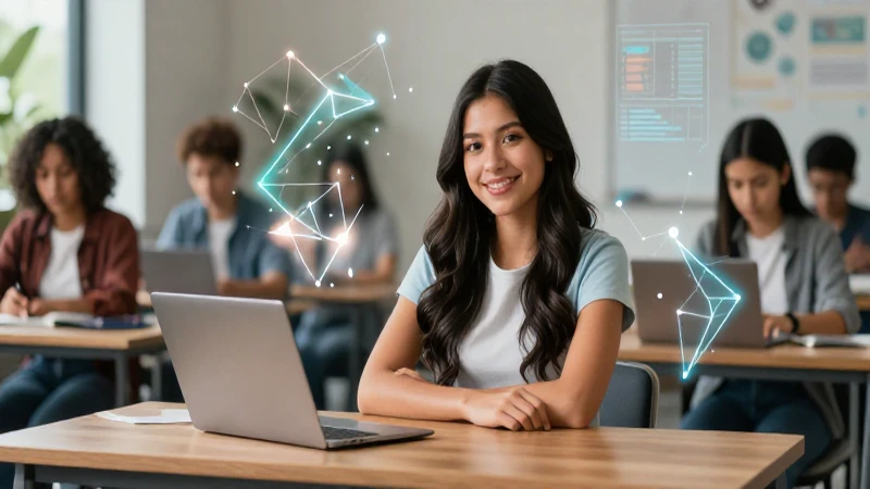 Estudiante mexicano diverso en un entorno tecnológico