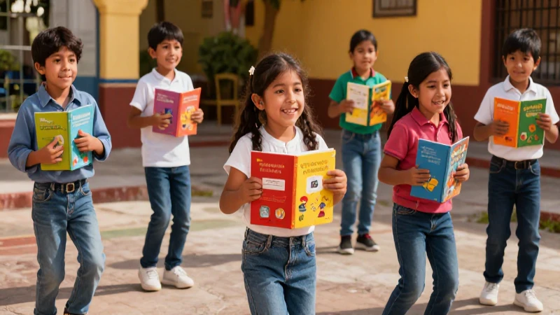 Niños mexicanos alegres jugando dinámicamente