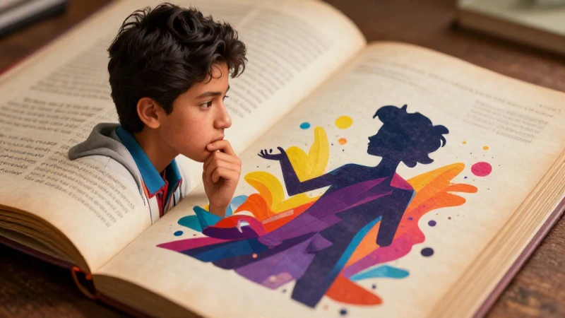 Estudiante mexicano observa silueta educativa