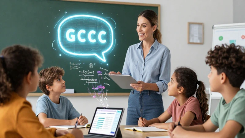 Profesor moderno guía aprendizaje tecnológico futurista