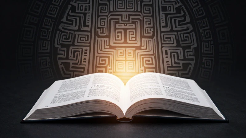 Libro digital maya hiperrealista con luz intensa