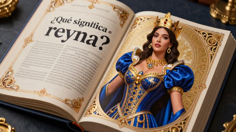 Reina majestuosa ilustrando la diferencia gramatical