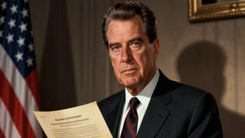 Nixon en ilustración cinematográfica de alta calidad