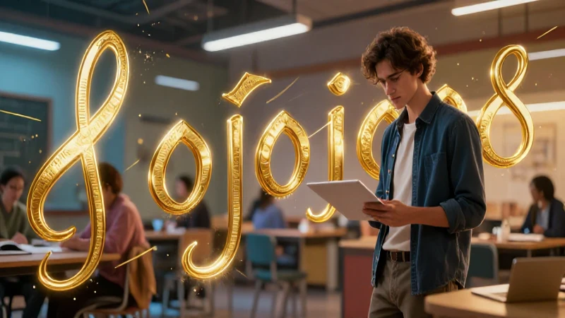 Intelectual moderno y dinámico con estilo dorado