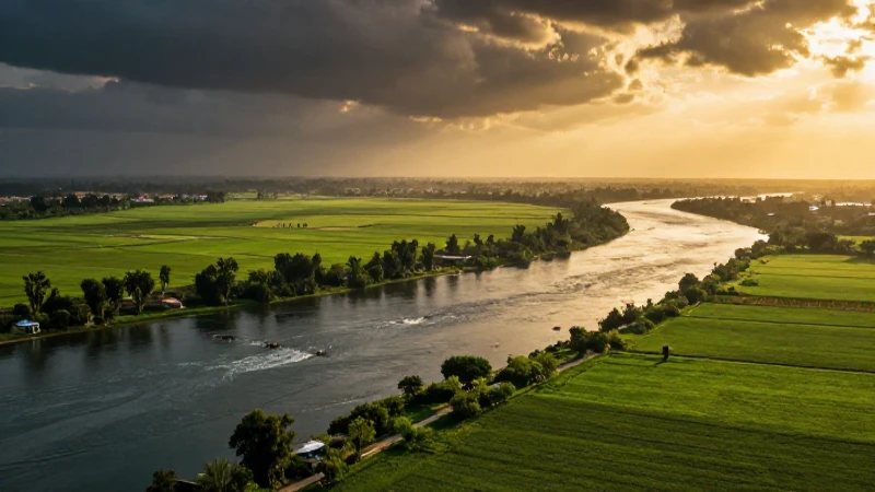 Cuál es la historia y la importancia cultural del Río Nilo 4 Nilo verde al atardecer con dramatismo