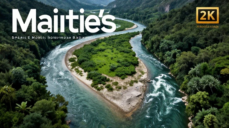 Río majestuoso fluye entre verdes exuberantes