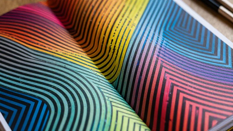 Arte visual rítmico, dinámico y vibrante en alta calidad