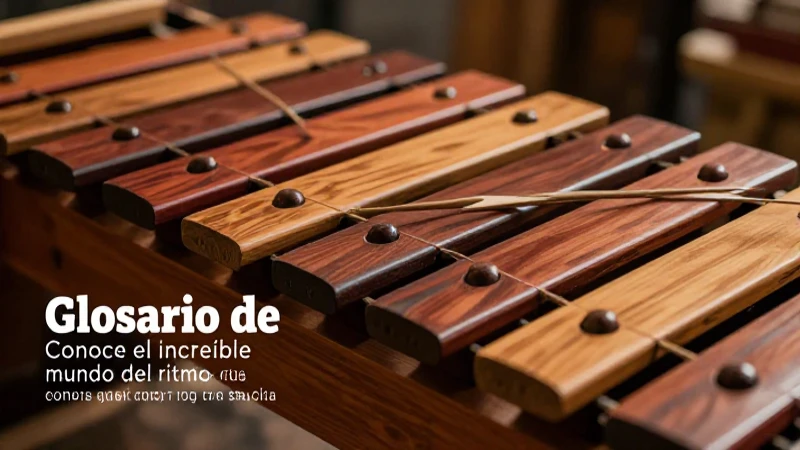 Marimba artesanal con luz dramática y textura vívida