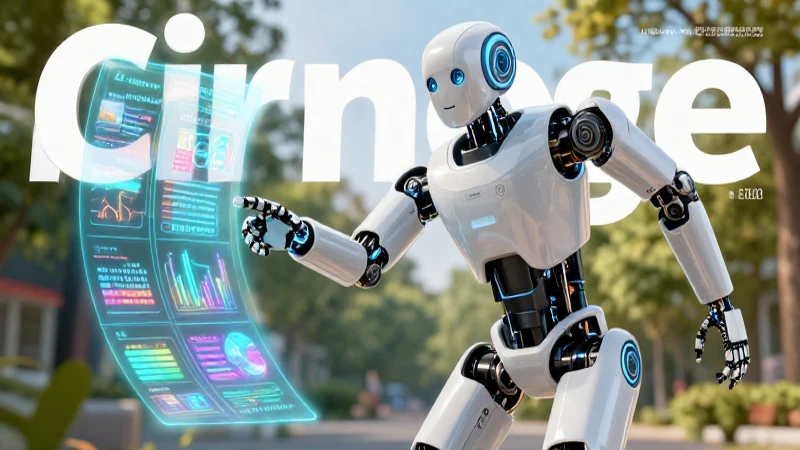 Robots educativos futuristas en holograma vibrante