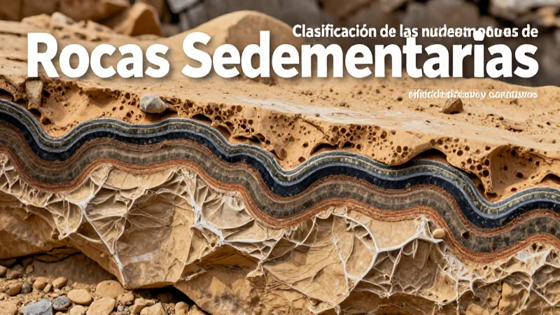 Textura de rocas sedimentarias en estilo educativo y realista