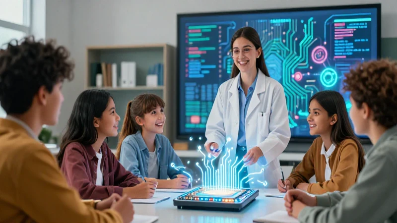 Joven mentora STEM inspira a estudiantes con tecnología