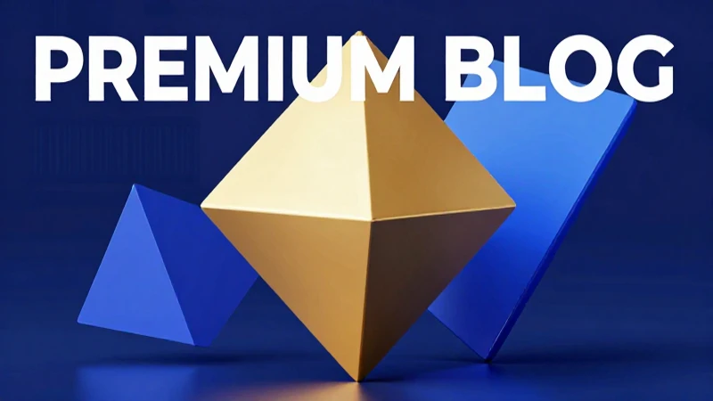 Diseño geométrico de blog premium con estética académica