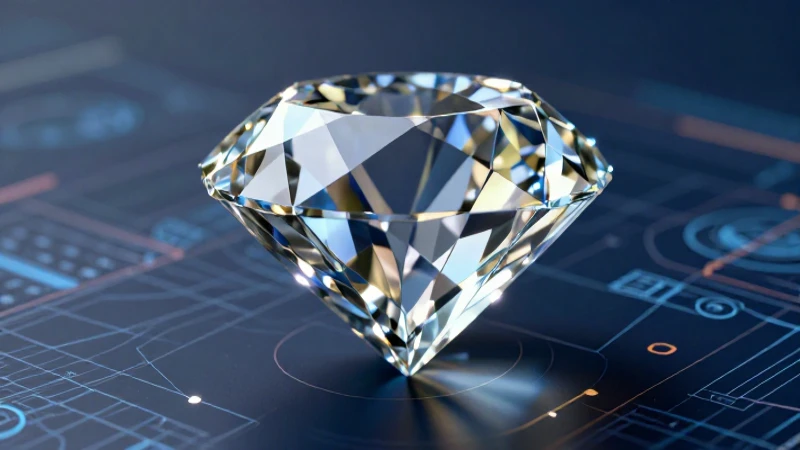 Diamante geométrico con estilo educativo y luz dramática