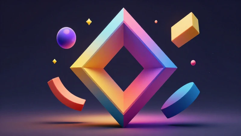 Geometría vibrante moderna con formas abstractas