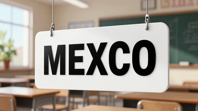 Escuela mexicana moderna con luz cinematográfica