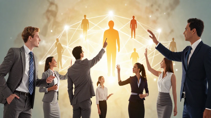 RRHH: Definición, concepto y beneficios para tu empresa 5 Profesionales conectados en una red luminosa