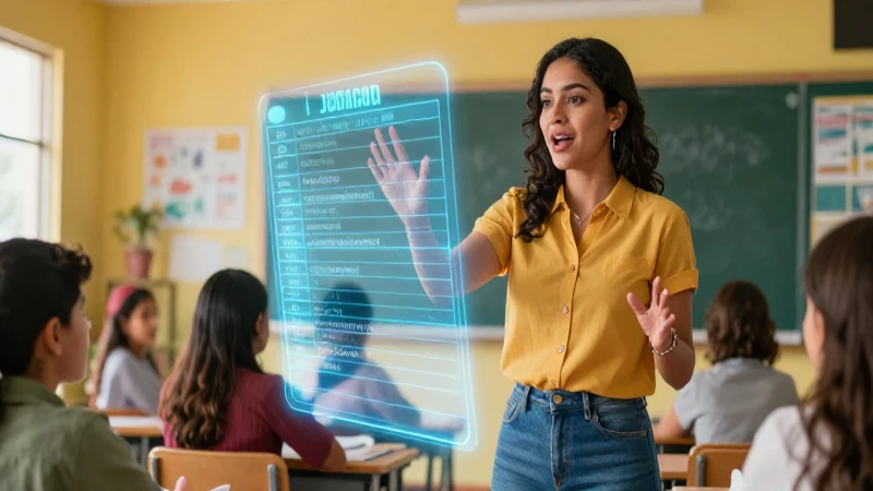 Ilustración moderna de educación mexicana vibrante