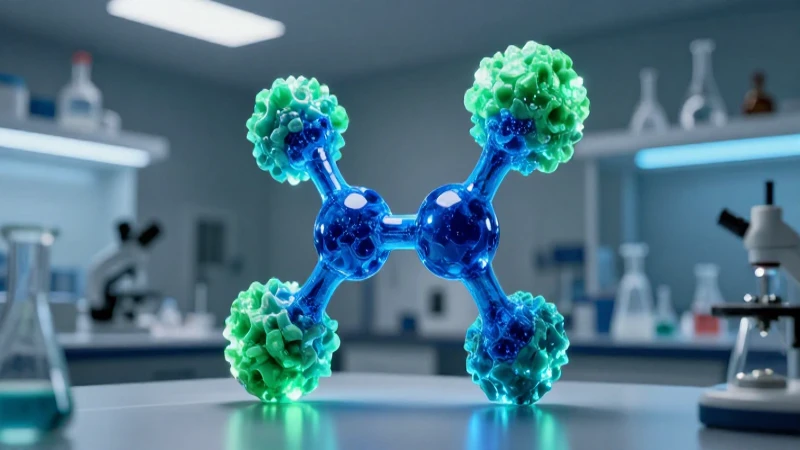 Molecule compleja de óxido estilizada en laboratorios