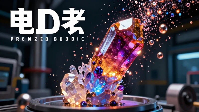 Oxidos cristalinos brillantes en un entorno industrial dinámico