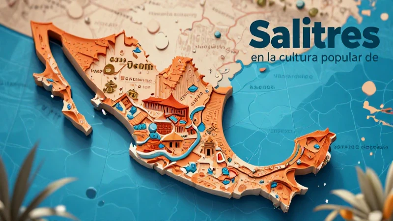 Salitres: definición, usos y concepto clave explicados 6 Mapa vibrante de Salitres con tonos azul y naranja