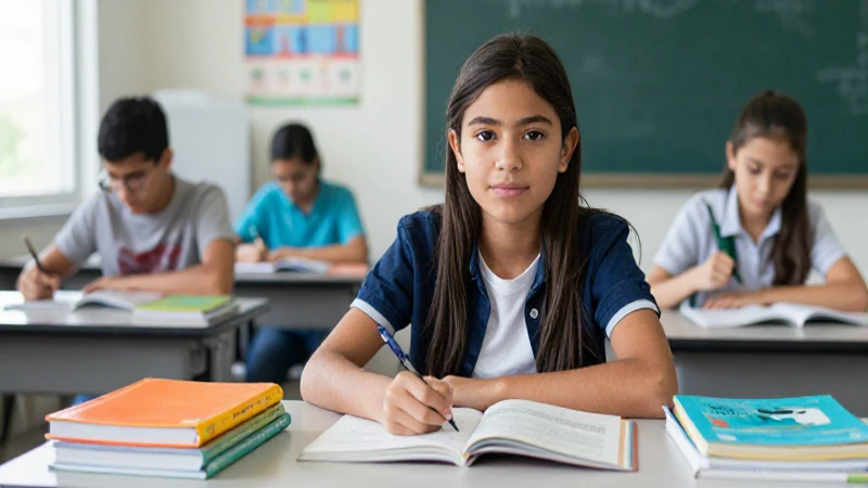 Estudiante mexicano profesional en aula moderna