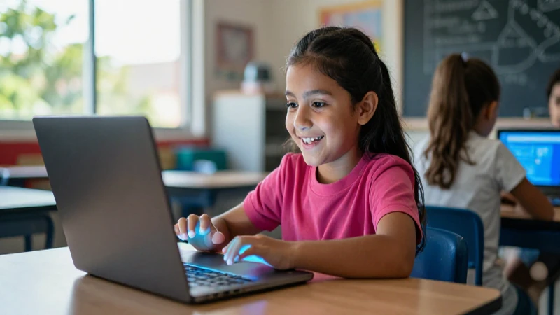 Niño mexicano aprende digitalmente con alegría