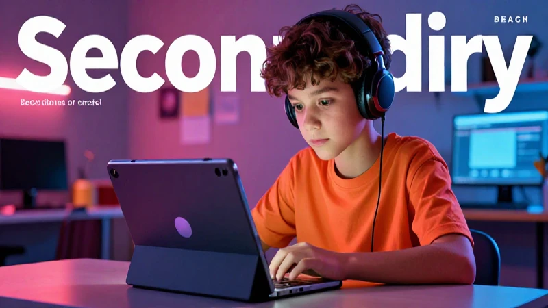 Estudiante digital, portada educativa de alta calidad