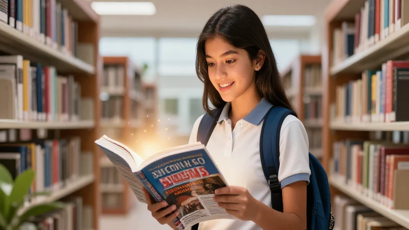 Respuestas de Santillana libros secundaria: ¡clarifica tus dudas! 3 Joven estudiante mexicano ilustrado en una biblioteca moderna