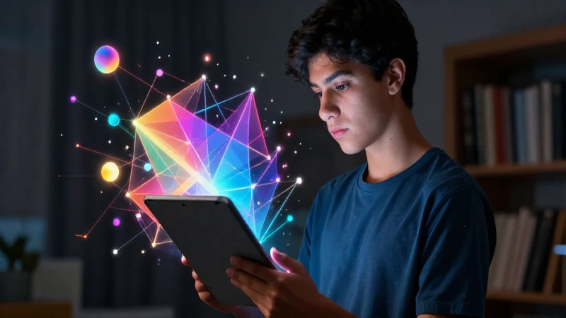 Joven mexicano estudia geometría abstracta digital